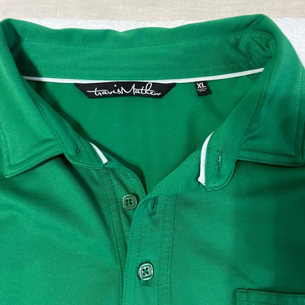 Travis Mathew Vibrant Green Polo Shirt - Picture 2 of 4